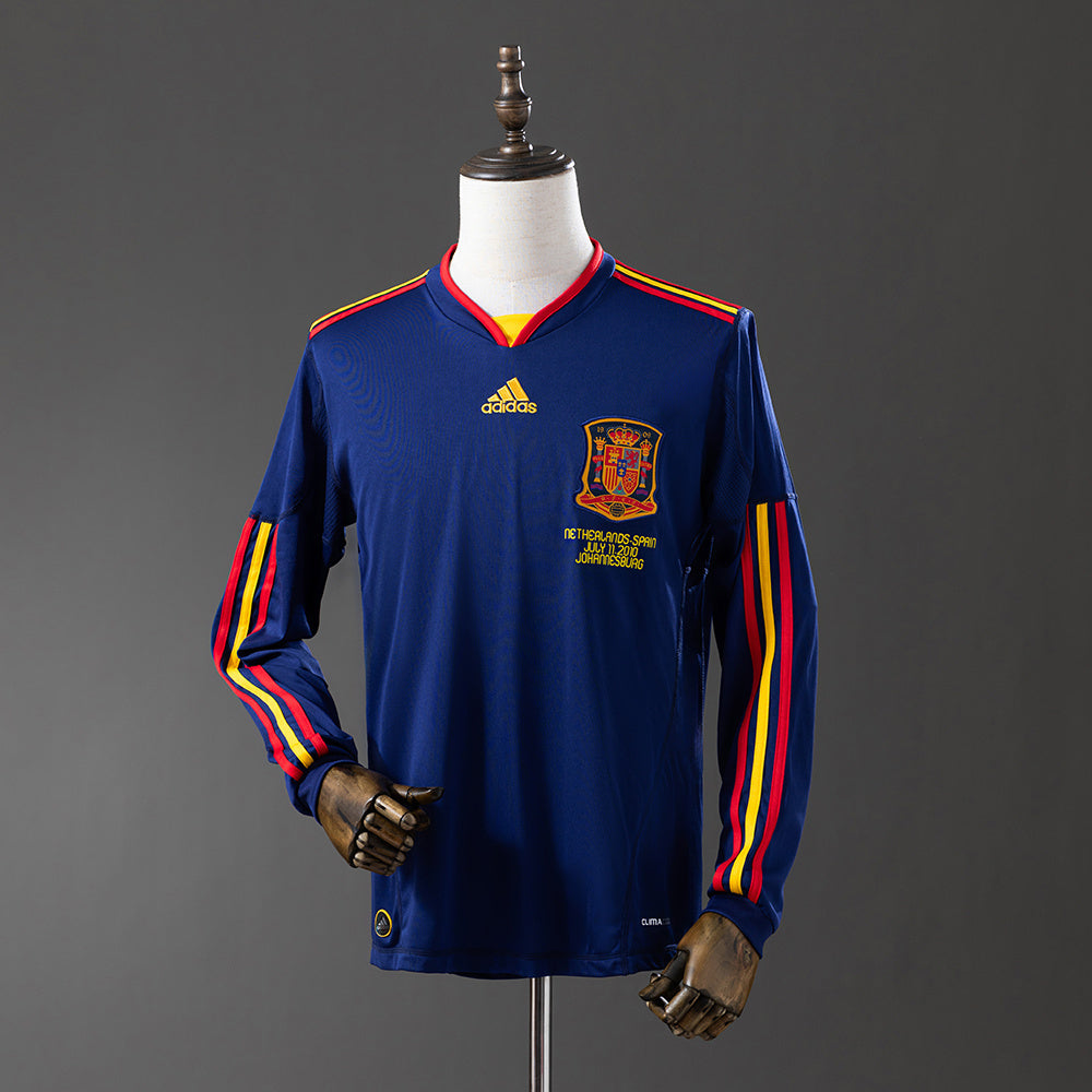 España 2010 Away Manga Larga Retro